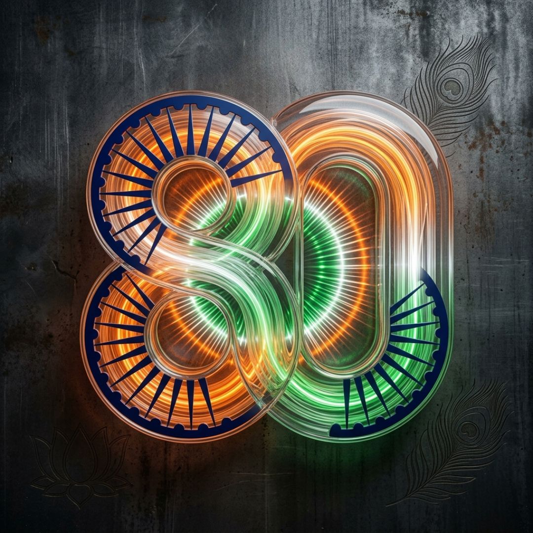 India's 80th Independence Day — Chakra design