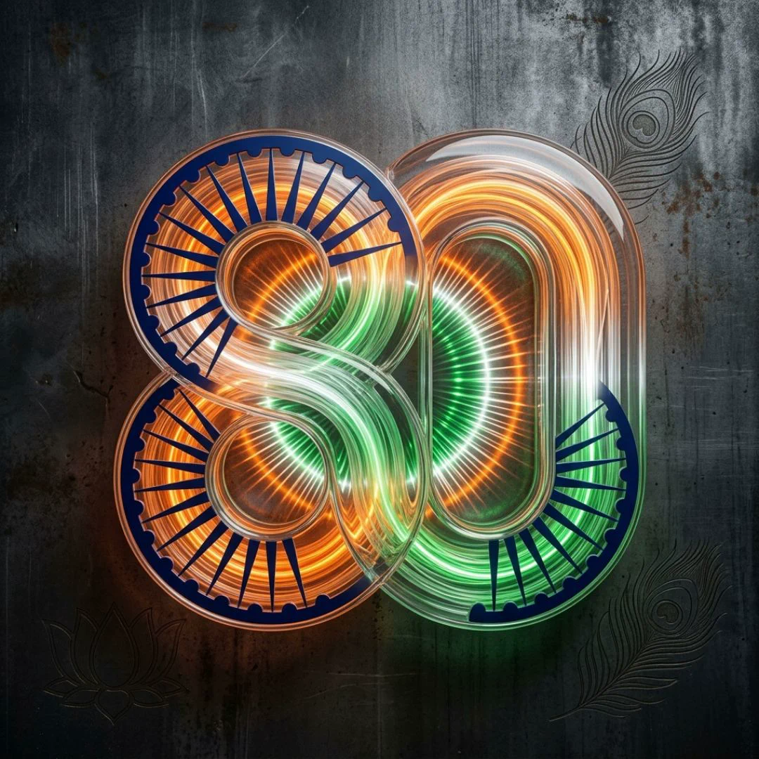 India's 80th Independence Day — Ashoka Chakra design